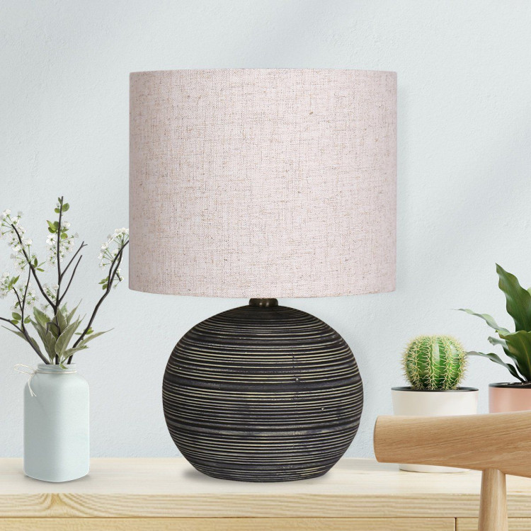 Sarantino Ceramic Table Lamp with Striped Pattern image 10