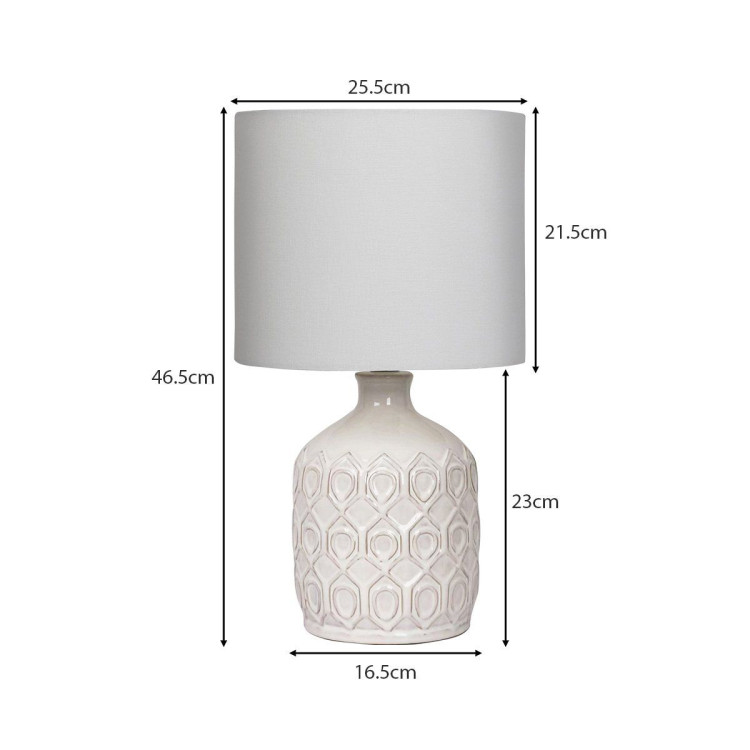 Sarantino Ceramic Table Lamp in Cream image 3