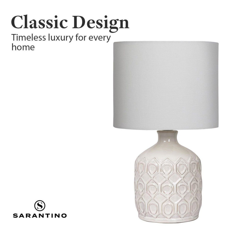 Sarantino Ceramic Table Lamp in Cream image 6