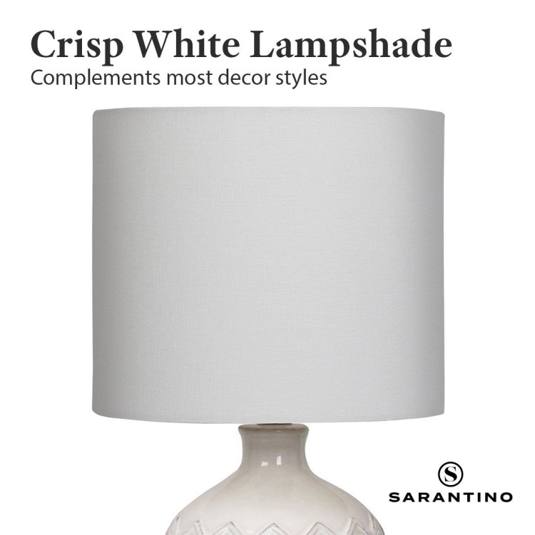 Sarantino Ceramic Table Lamp in Cream image 7