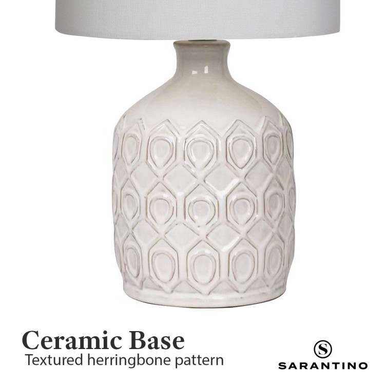 Sarantino Ceramic Table Lamp in Cream image 8