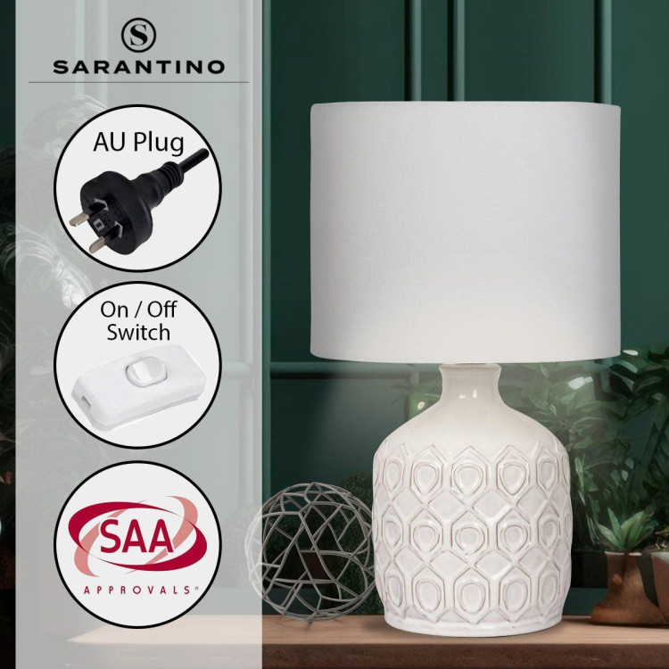 Sarantino Ceramic Table Lamp in Cream image 9