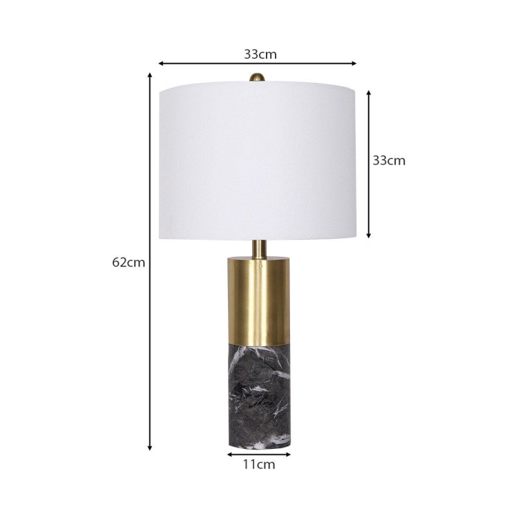 Sarantino Metal and Marble Table Lamp in Black image 4