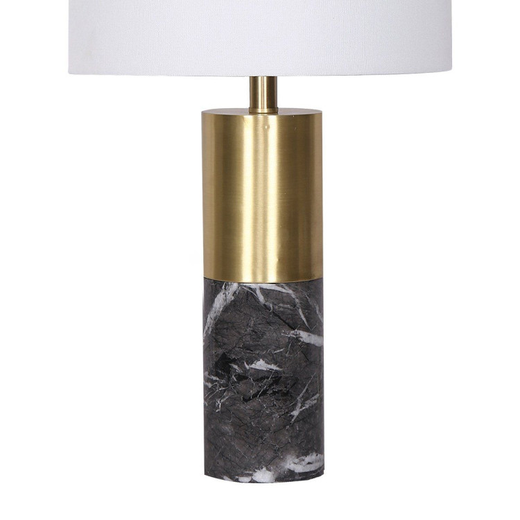 Sarantino Metal and Marble Table Lamp in Black image 5