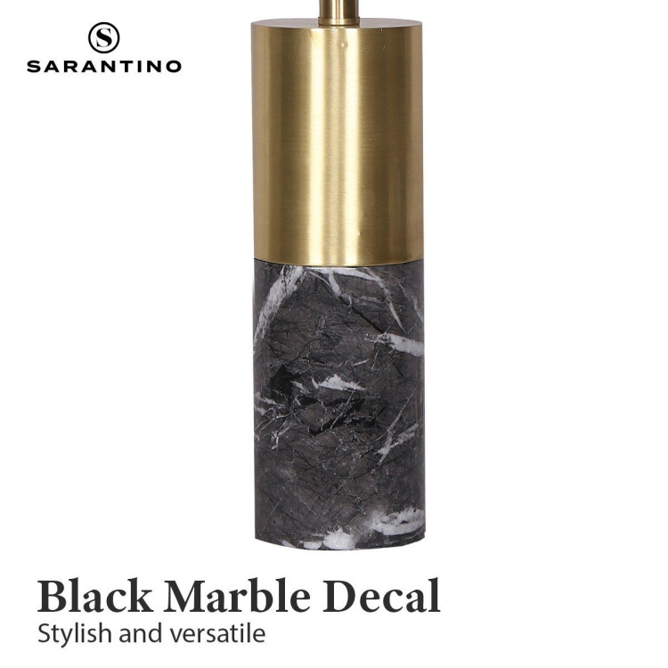 Sarantino Metal and Marble Table Lamp in Black image 8