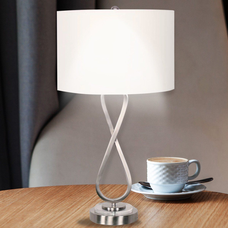 Sarantino Contemporary Table Lamp in Nickel Finish image 10