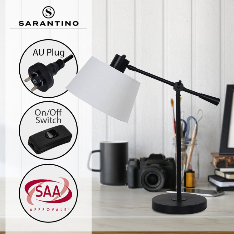 Sarantino Adjustable Metal Table Lamp - Black image 9