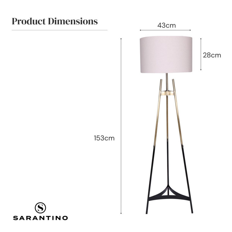 Sarantino Gradient Tripod Floor Lamp image 7