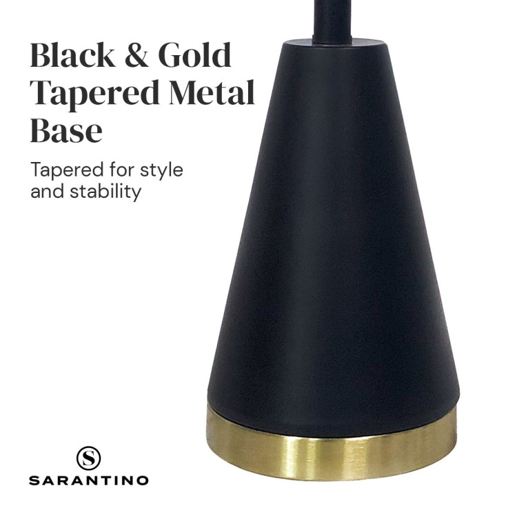 Sarantino Metal Table Lamp in Black and Gold image 12