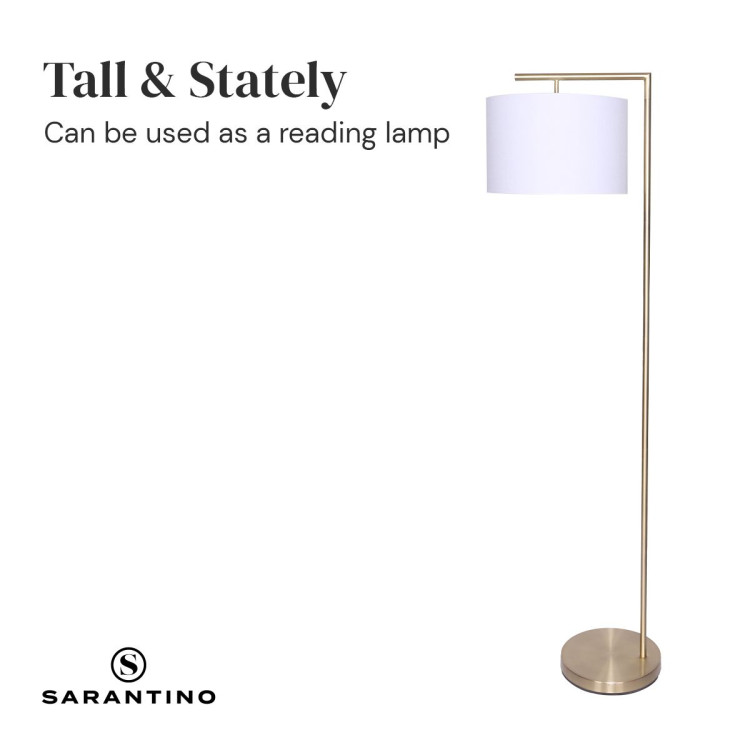 Sarantino 90-Degree Modern Arc Floor Lamp image 5