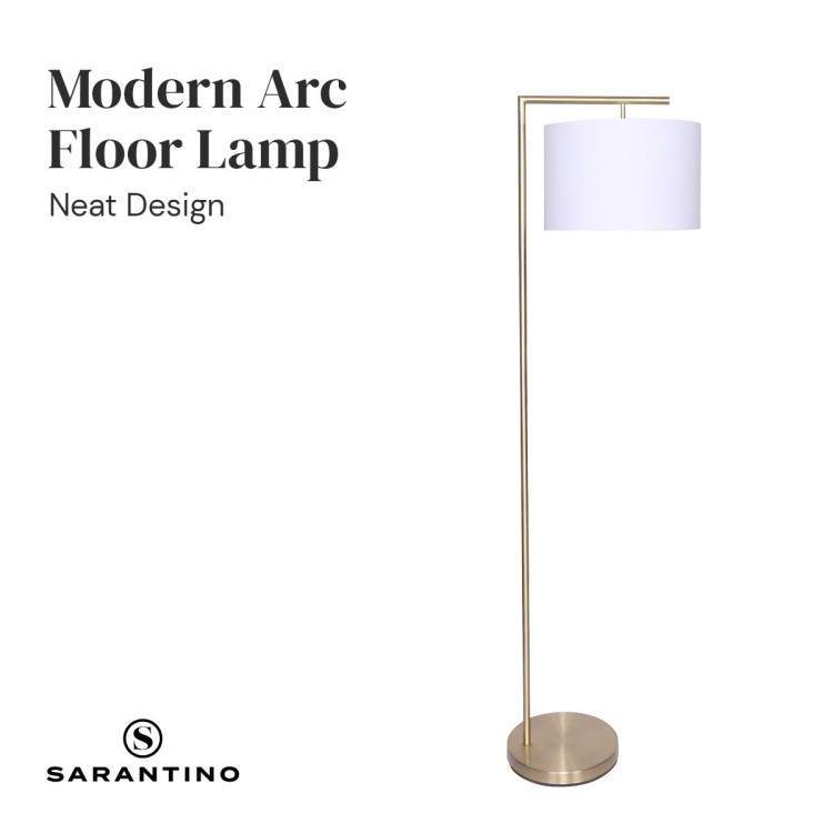 Sarantino 90-Degree Modern Arc Floor Lamp image 8