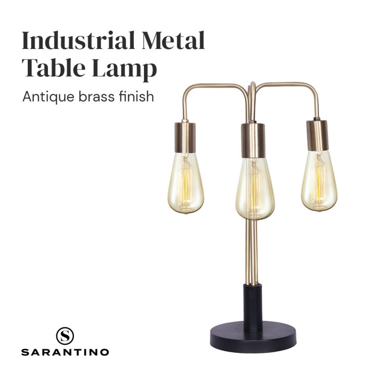 Sarantino Exposed Bulb Industrial Table Lamp image 5