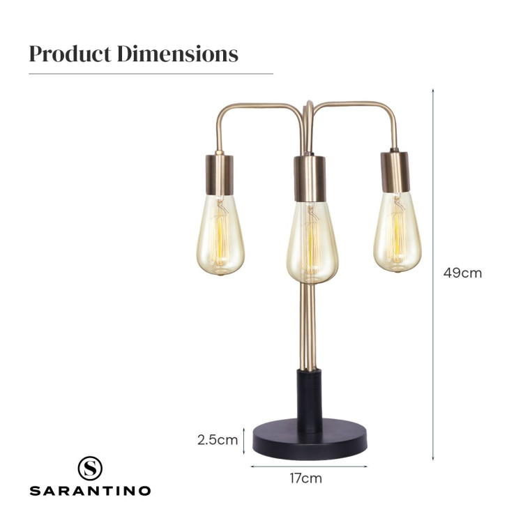 Sarantino Exposed Bulb Industrial Table Lamp image 6
