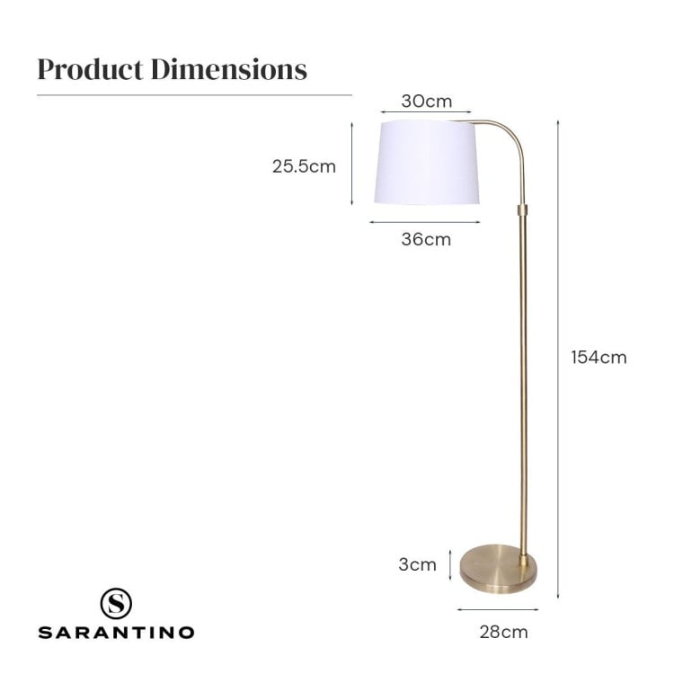 Sarantino Height-Adjustable Metal Floor Lamp image 6