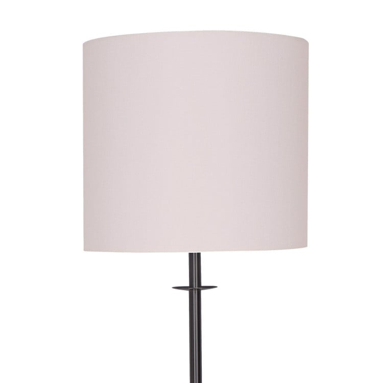 Sarantino Concrete & Metal Table Lamp with Off-White Linen Shade image 10