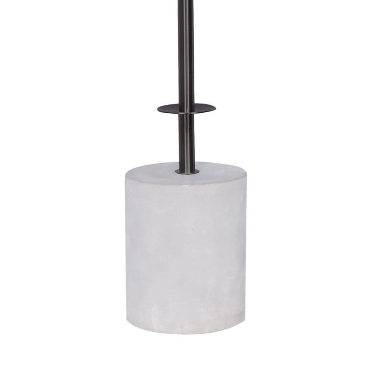 Sarantino Concrete & Metal Table Lamp with Off-White Linen Shade image 11