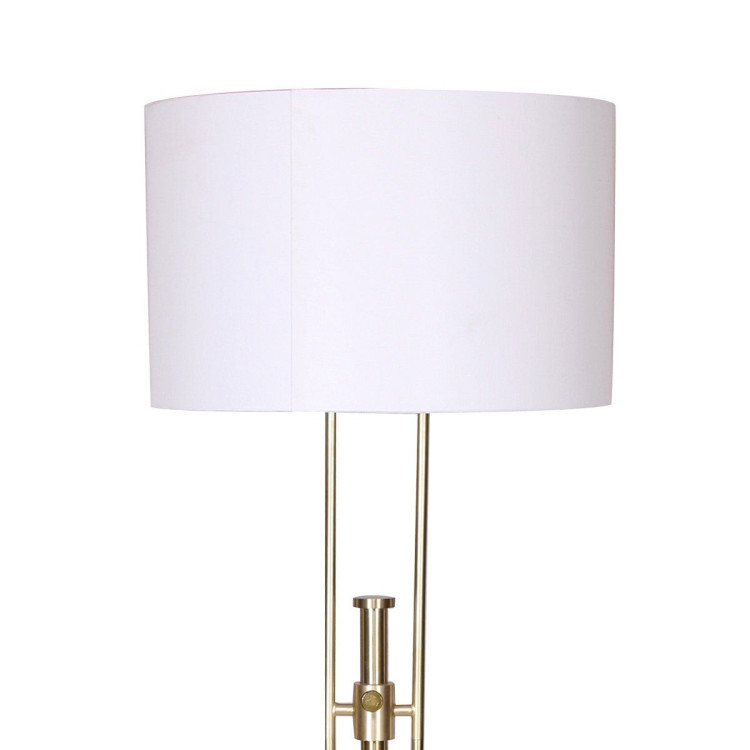 Sarantino Brushed Gold Height-Adjustable Metal Floor Lamp image 4
