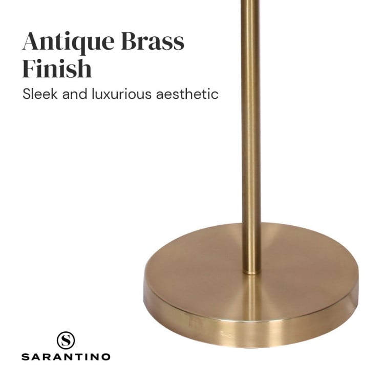 Sarantino Brushed Gold Height-Adjustable Metal Floor Lamp image 9