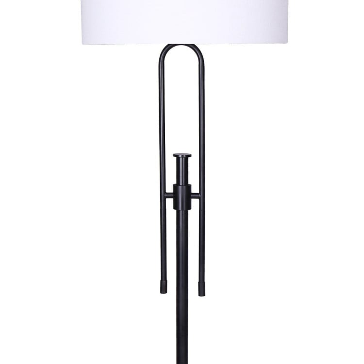 Sarantino Height-Adjustable Metal Floor Lamp Matte Black image 4