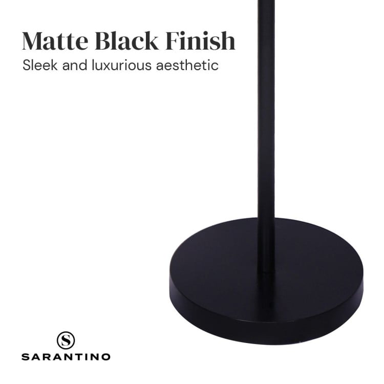Sarantino Height-Adjustable Metal Floor Lamp Matte Black image 8