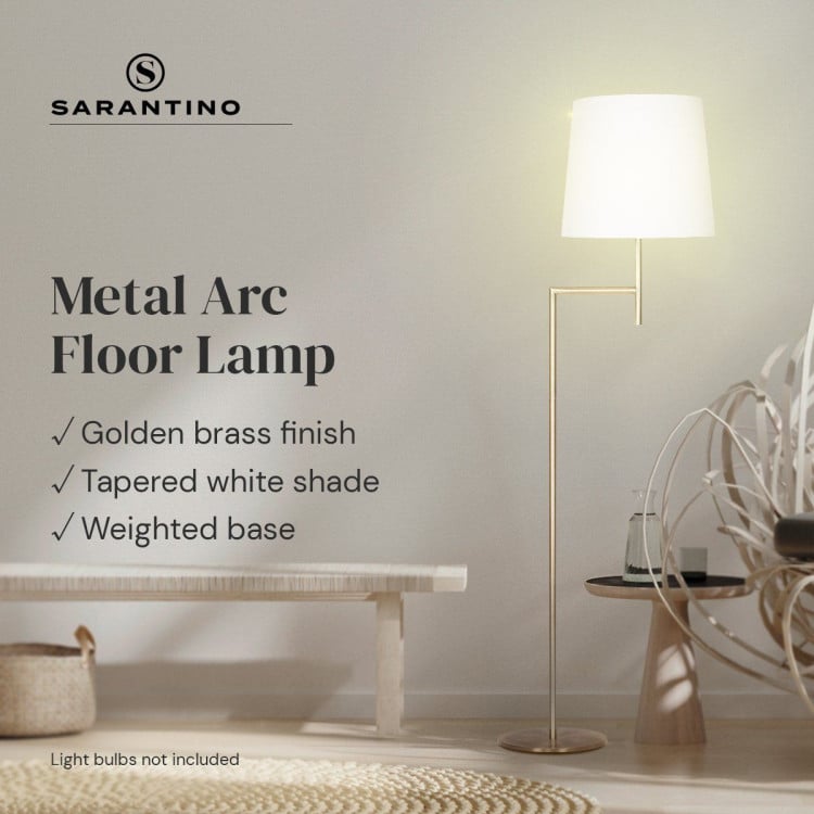 Sarantino Metal Floor Lamp - Antique Brass image 12