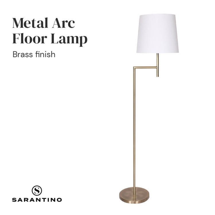 Sarantino Metal Floor Lamp - Antique Brass image 5