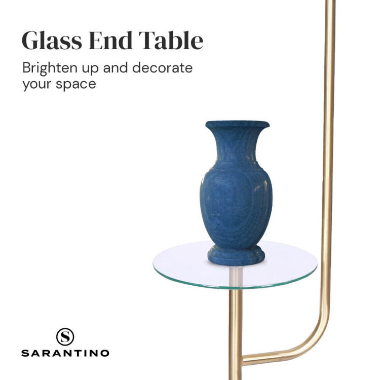 Sarantino Glass End Table Floor Lamp image 4