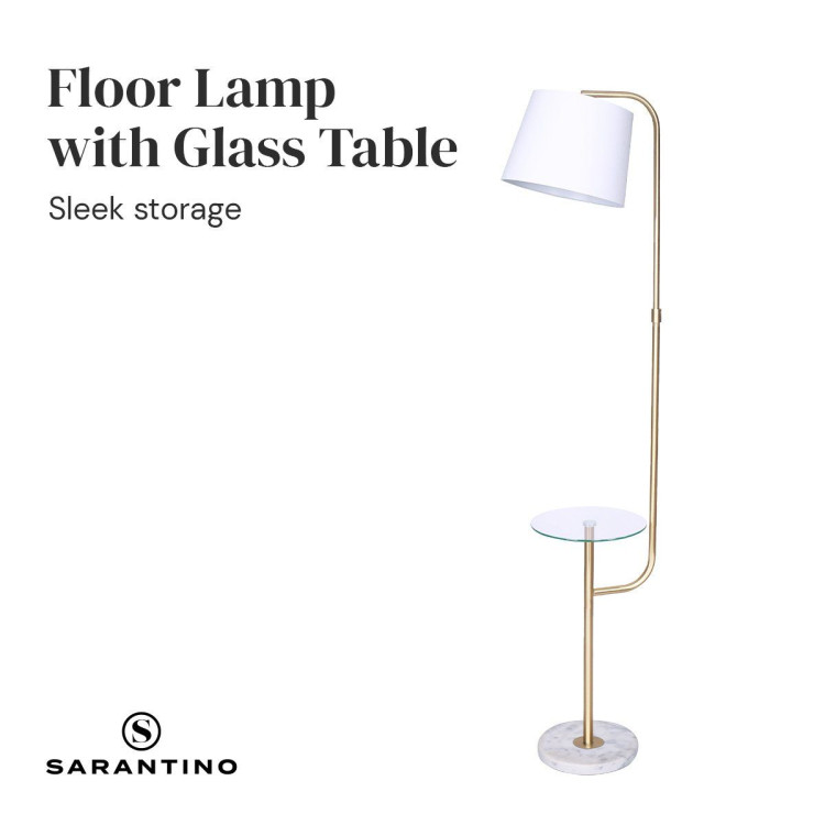 Sarantino Glass End Table Floor Lamp image 5