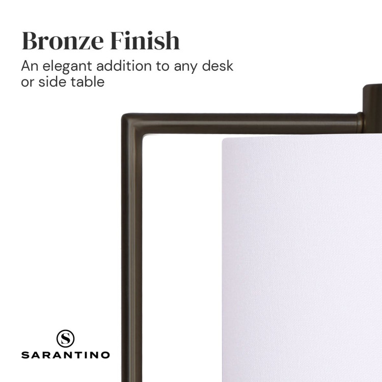 Sarantino Metal Task Lamp with USB Port - Bronze image 12