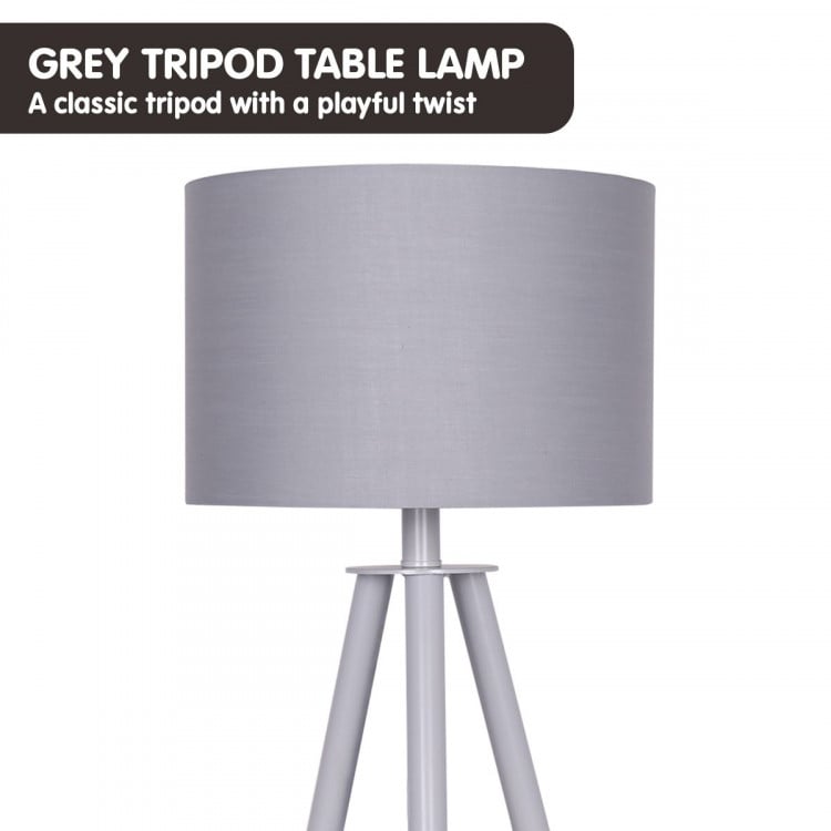 Sarantino Tripod Desk Lamp in Metal & Wood Nordic Minimalist Light image 4