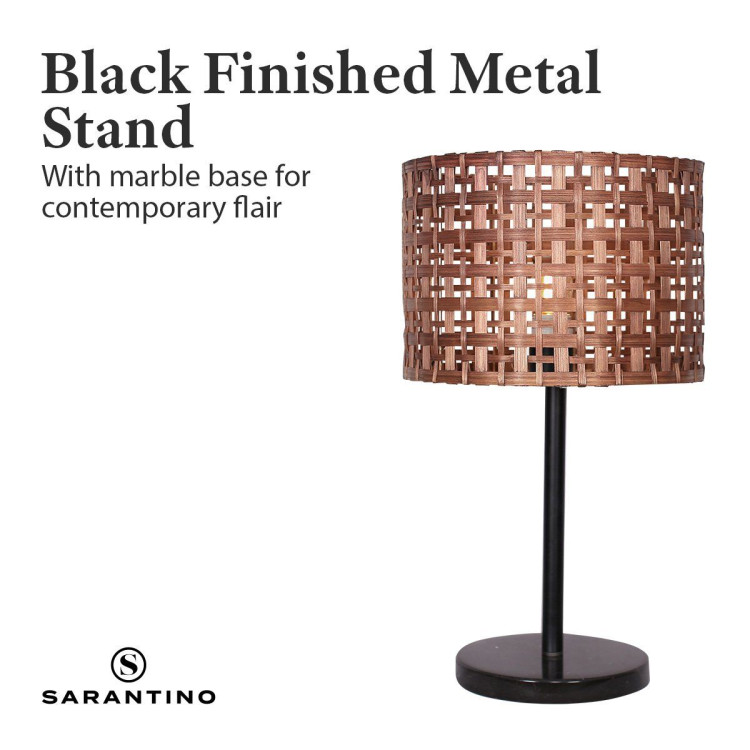 Sarantino Rattan Desk Lamp image 6