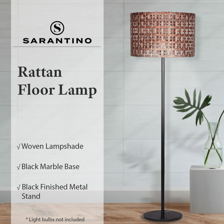 Sarantino Rattan Floor Lamp image 10