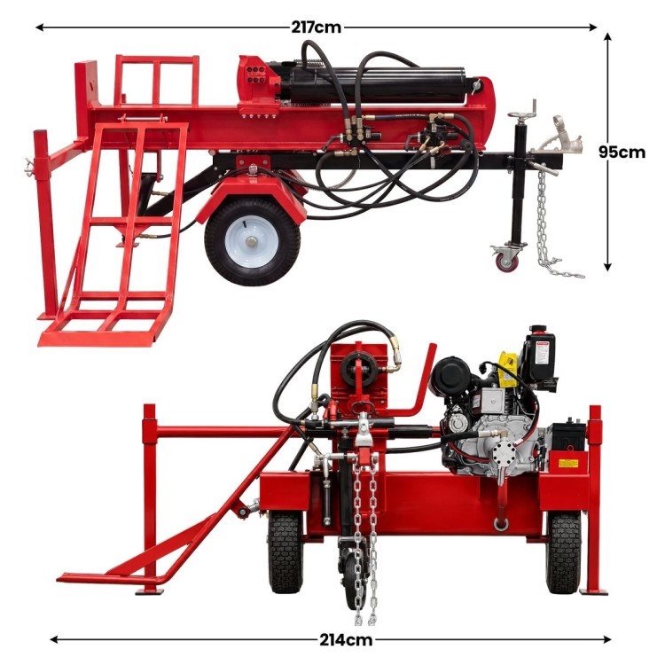 Yukon 60 Tonne Diesel Log Splitter with Hydraulic Lift 498cc Electric Key Start image 3