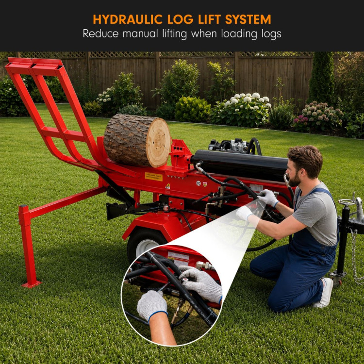 Yukon 60 Tonne Diesel Log Splitter with Hydraulic Lift 498cc Electric Key Start image 9