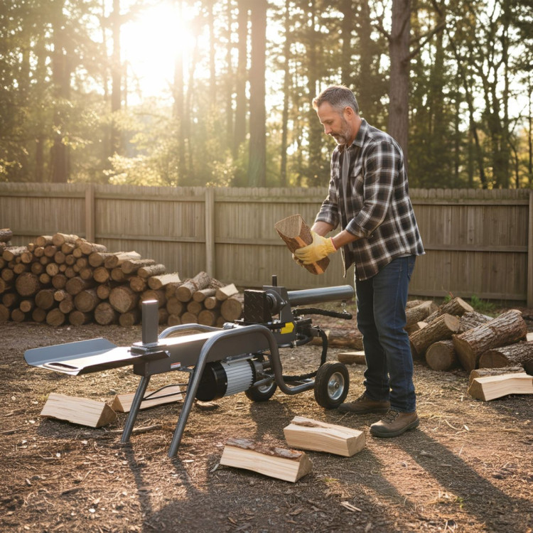 Yukon 12 Tonne Electric Hydraulic Log Splitter Heavy-Duty Firewood Splitter image 13