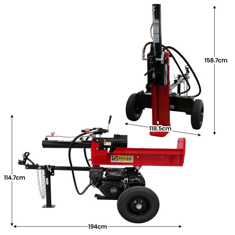 Ducar 32T Petrol Log Splitter with 212cc OHV Engine 8.5s Cycle Time image 3