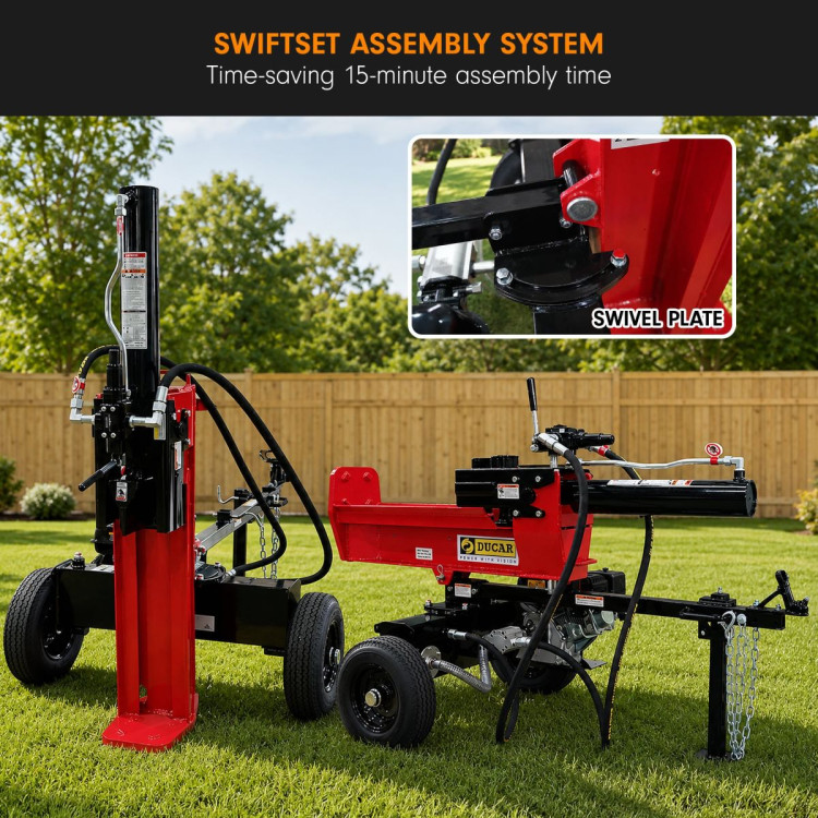 Ducar 32T Petrol Log Splitter with 212cc OHV Engine 8.5s Cycle Time image 5
