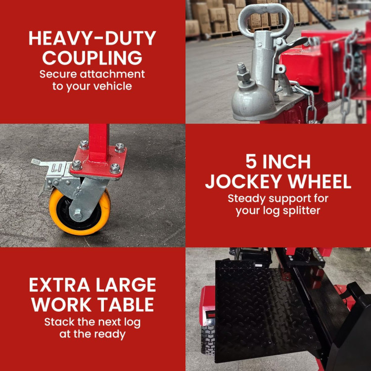 Yukon 75 Tonne Hydraulic Petrol 420cc Log Splitter Electric Key Start Vertical and Horizontal image 11