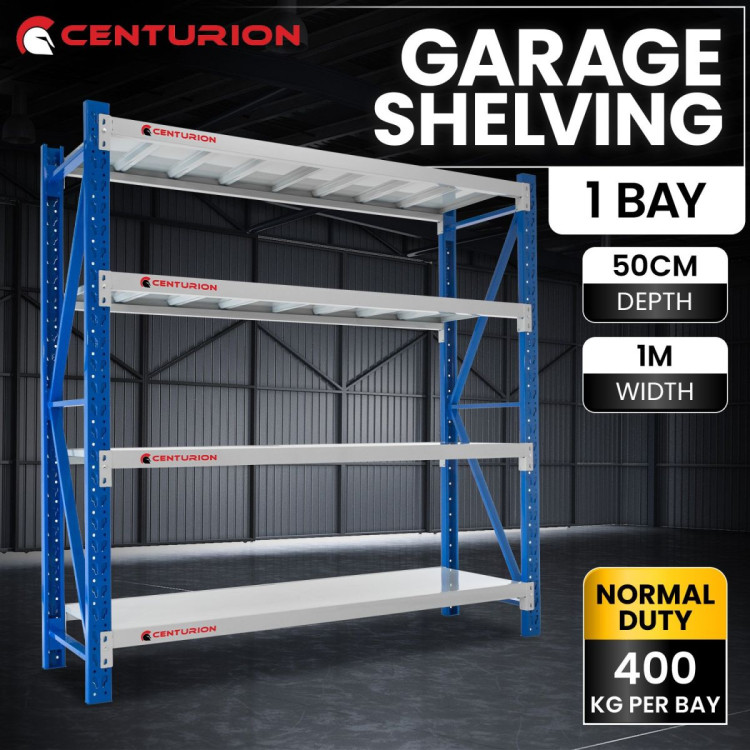 1 Bay Garage Storage Steel Rack Long Span Shelving 1.0m-wide 400kg image 4