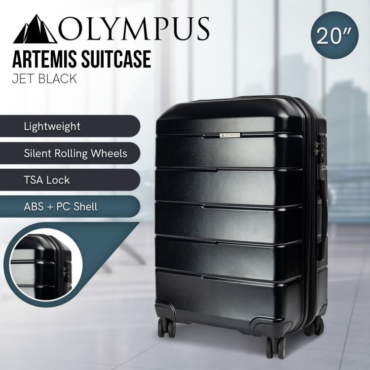 Olympus Artemis 20in Hard Shell Suitcase ABS+PC  Jet Black image 10