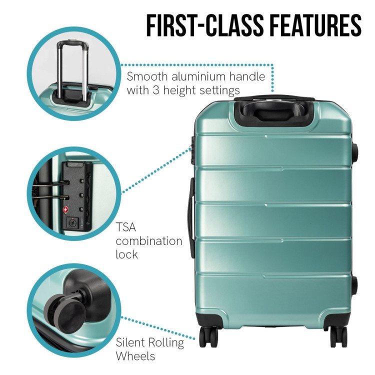 Olympus Artemis 24in Hard Shell Suitcase ABS+PC  Electric Teal image 5