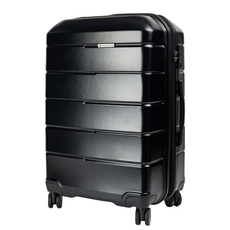Olympus 3PC Artemis Luggage Set Hard Shell Suitcase ABS+PC  Jet Black image 3
