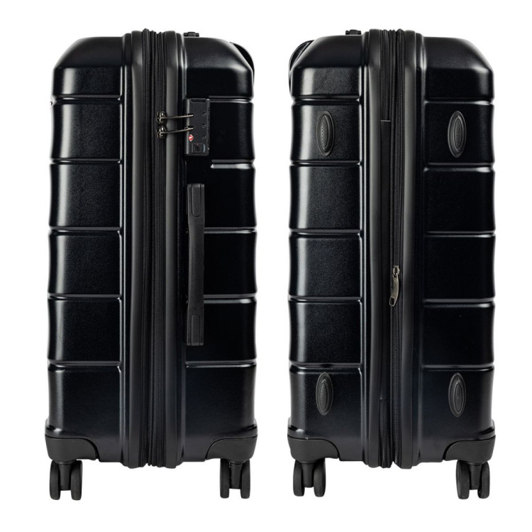 Olympus 3PC Artemis Luggage Set Hard Shell Suitcase ABS+PC  Jet Black image 9