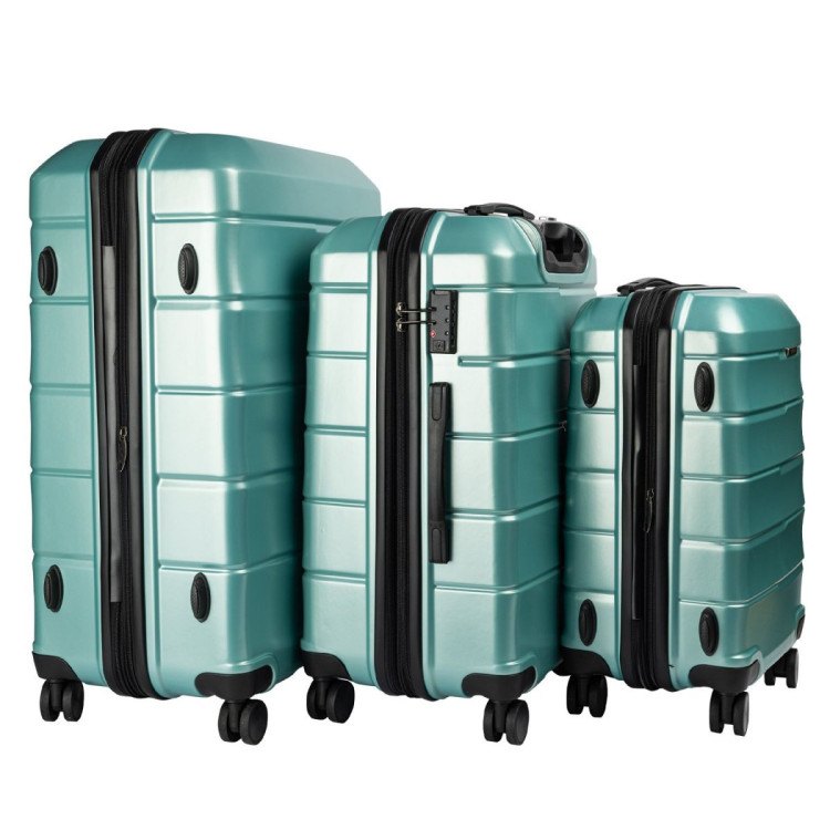 Olympus 3PC Artemis Luggage Set Hard Shell  ABS+PC - Electric Teal image 2