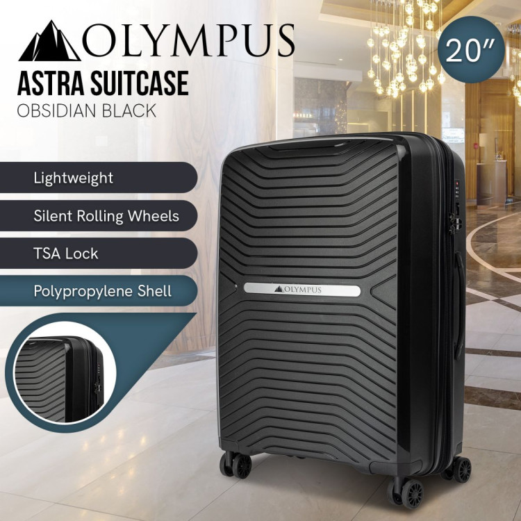 Olympus  Astra 20in Hard Shell Suitcase - Obsidian Black image 13