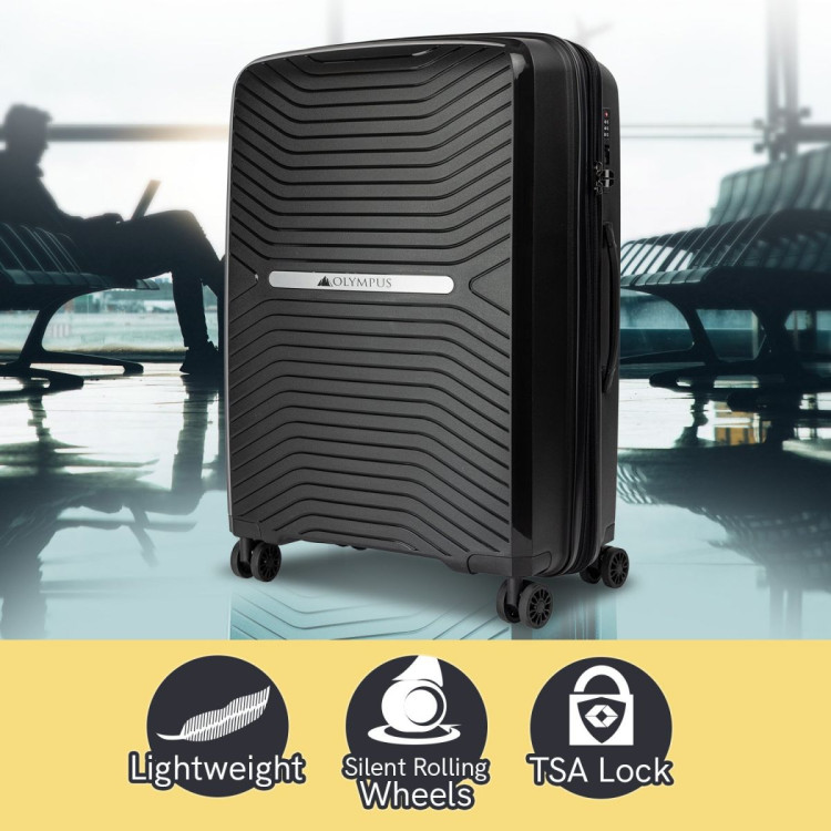 Olympus  Astra 24in Lightweight Hard Shell Suitcase - Obsidian Black image 5