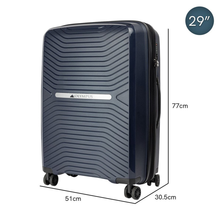 Olympus 3PC Astra Luggage Set Hard Shell Suitcase - Aegean Blue image 4