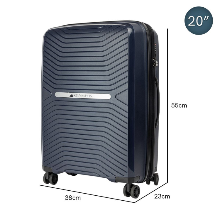 Olympus 3PC Astra Luggage Set Hard Shell Suitcase - Aegean Blue image 6