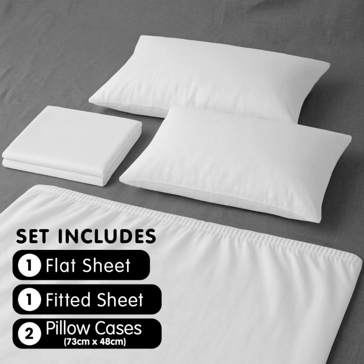 750 Thread Count Cotton Rich Queen Bed Sheet Set 4 Piece Gift Pack - White image 6