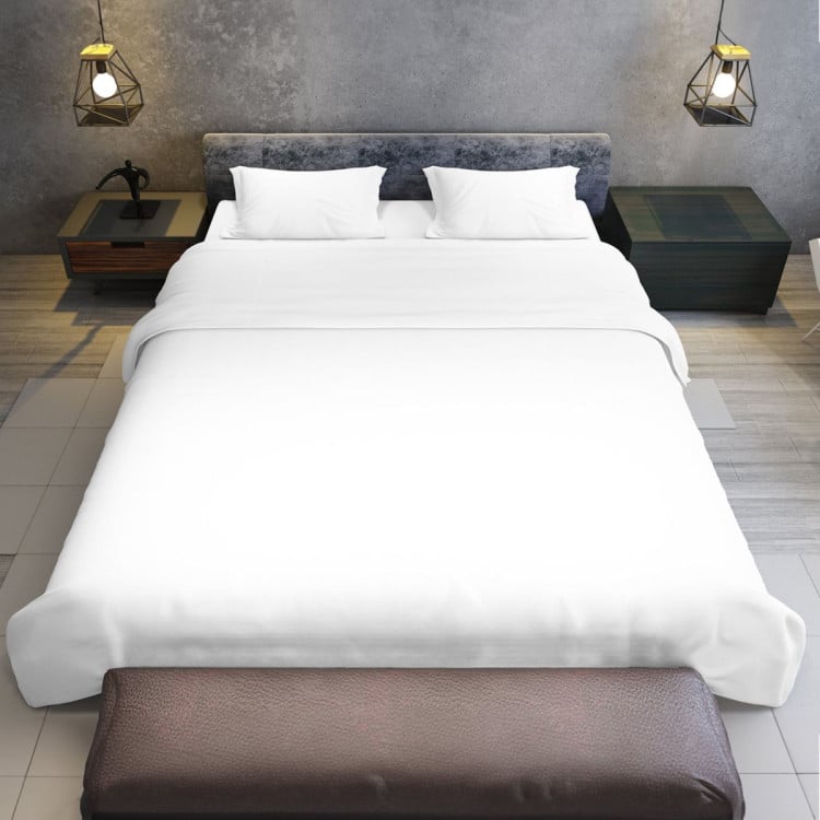 750 Thread Count Cotton Rich Queen Bed Sheet Set 4 Piece Gift Pack - White image 10